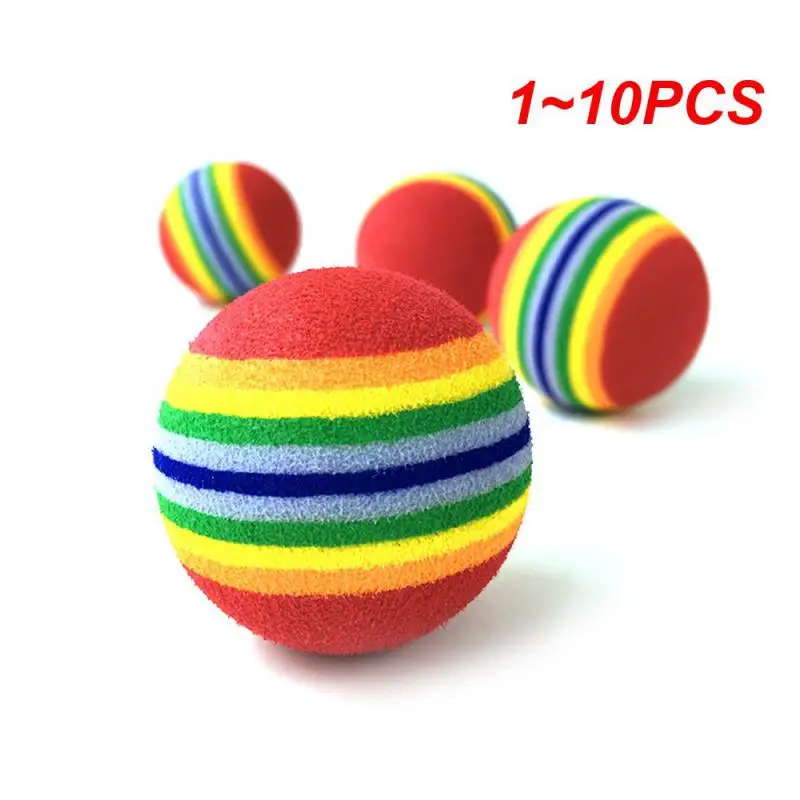 

1~10PCS diameter 63mm 2. inch Rainbow EVA Foam Ball Golf Practice Indoor Training Aid Soft Golf Training Ball Child pet toy