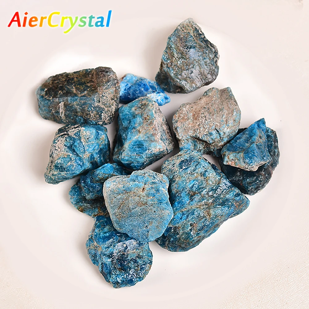 100% Natural Raw Blue Apatite Rough Ore Stones Crystal Gravel Minerals and Stones Rough Gemstone Irregular Specimen Room Decor