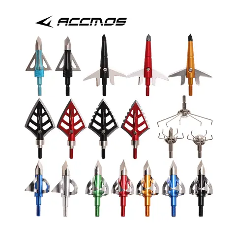 6 PCS Bow Hunting Arrowheads, Hunting Broadhead Arrowheads, Threaded Arrowheads, Willow Arrowheads