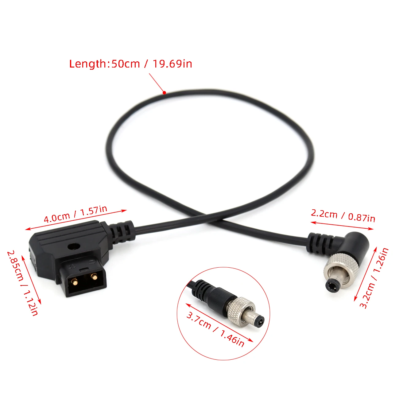 Kabel Dtap do blokowania DC2.5 (kompatybilny 2.1) do monitora Atomos SHOGUN NINJA Inferno, kabel zasilający SamII HD 702 DC — zdjęcie 7