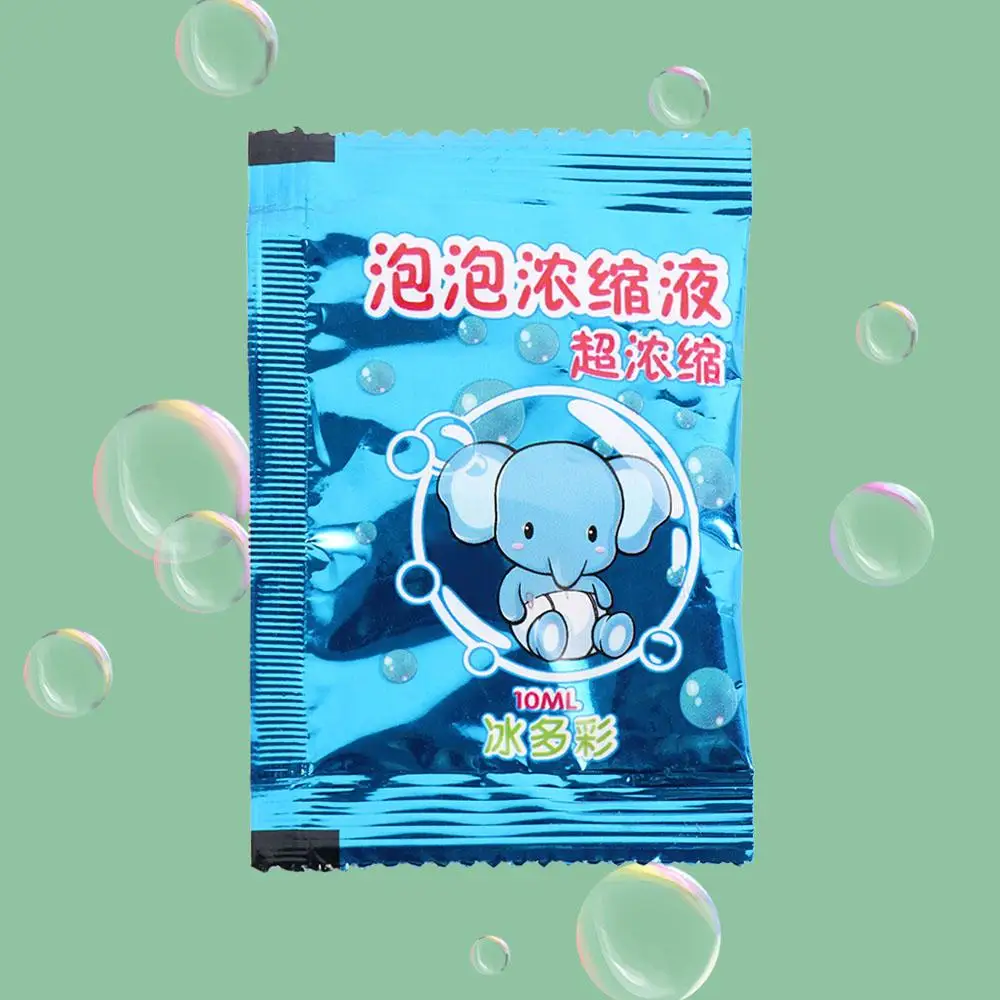 Pouch 10ml Concentrated Bubble Solution Soap Safe Concentrated Bubble Liquid Environmental Bubble Supplement Bubble Blower