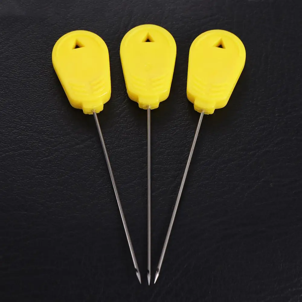 3pcs Hook Drill Carp Fishing Tools Kit Threading Bait Boilie Bait Pins Carp Fishing Bait Needles Set Baiting Rig Tool Handle Kit