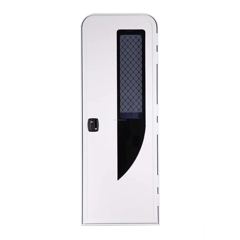 

622x1420mm Double Point Lock RV Door with Double Glazing Acrylic Glass RV Screen Door Camper Accessories for Truck Camper