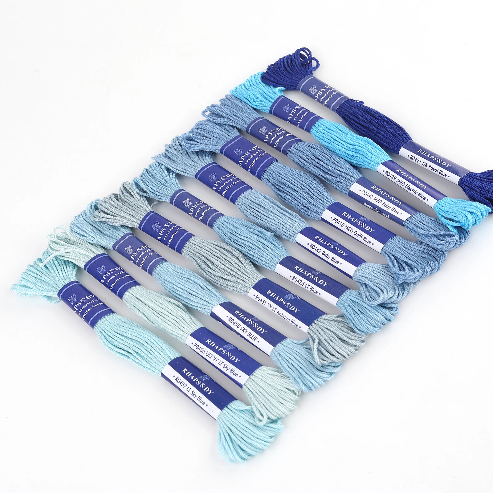 Rhapsodie dmc Qualität ägyptische Baumwolle Stickerei Zahnseide 6 Strang doppelt mercer isierten Kreuz stich faden 12 Farben Set 8 Meter Strang – Detail 24