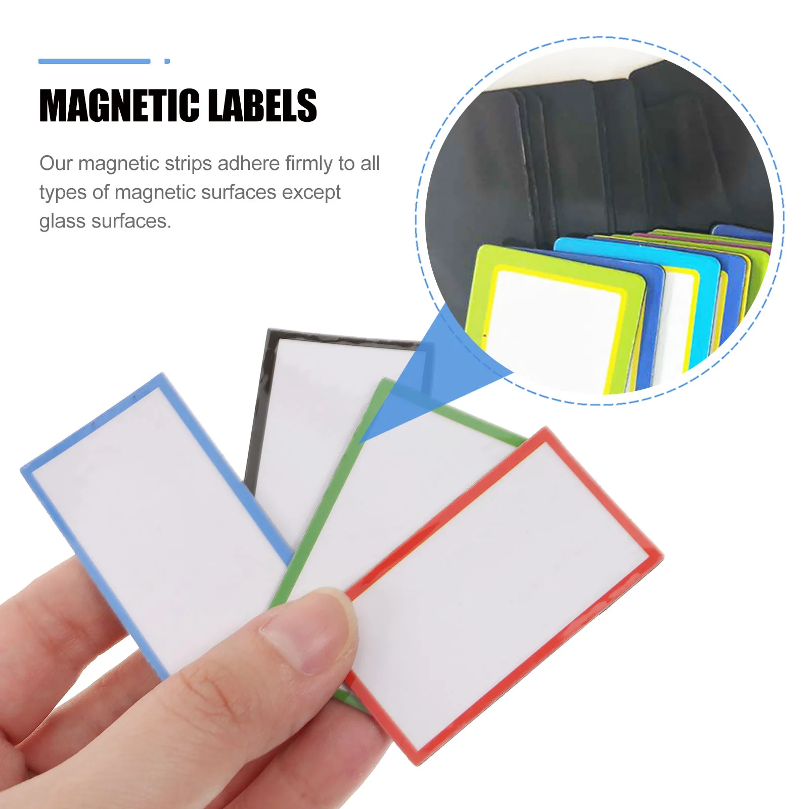 

48 Pcs Magnetic Label Multi-function Note Labels for Classroom Dry Erase Stickers Whiteboard Erasable Magnets