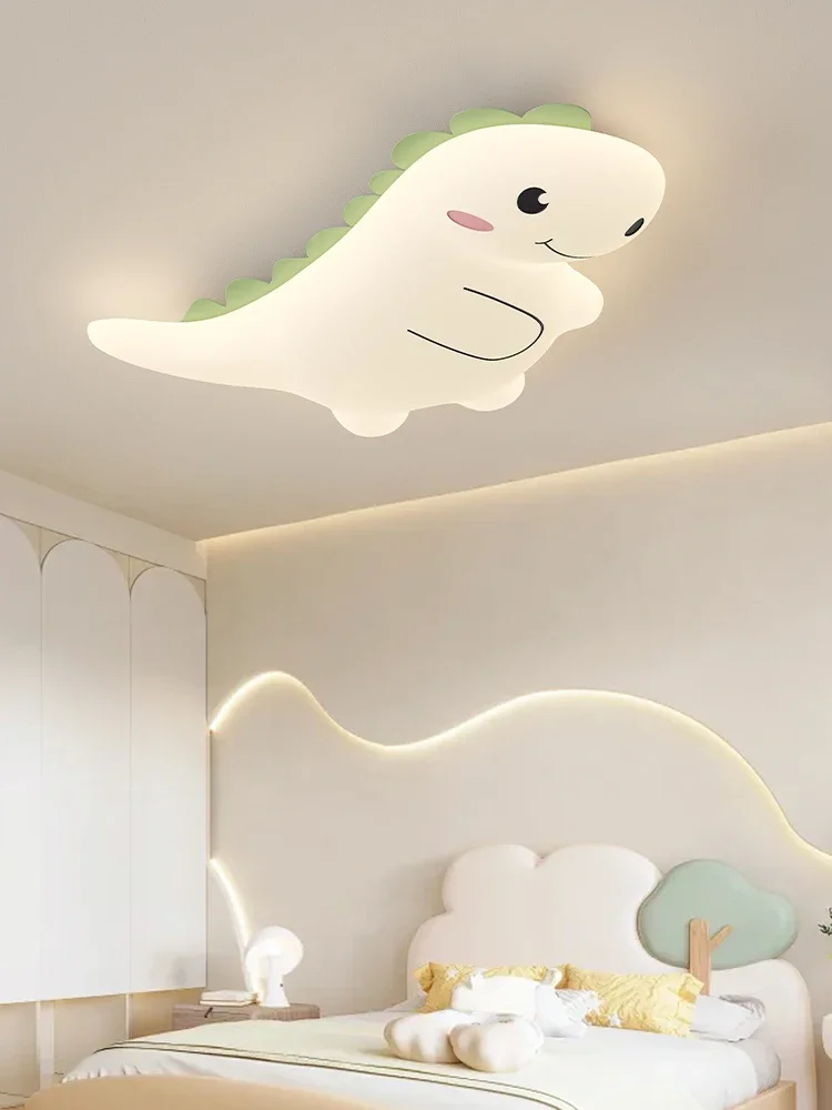 Dinosaur Ceiling Light Tyrannosaurus Triceratops Lamp Cute Warm Nursery Baby Room Boy Girl Bedroom Ceiling Lamps L52cm
