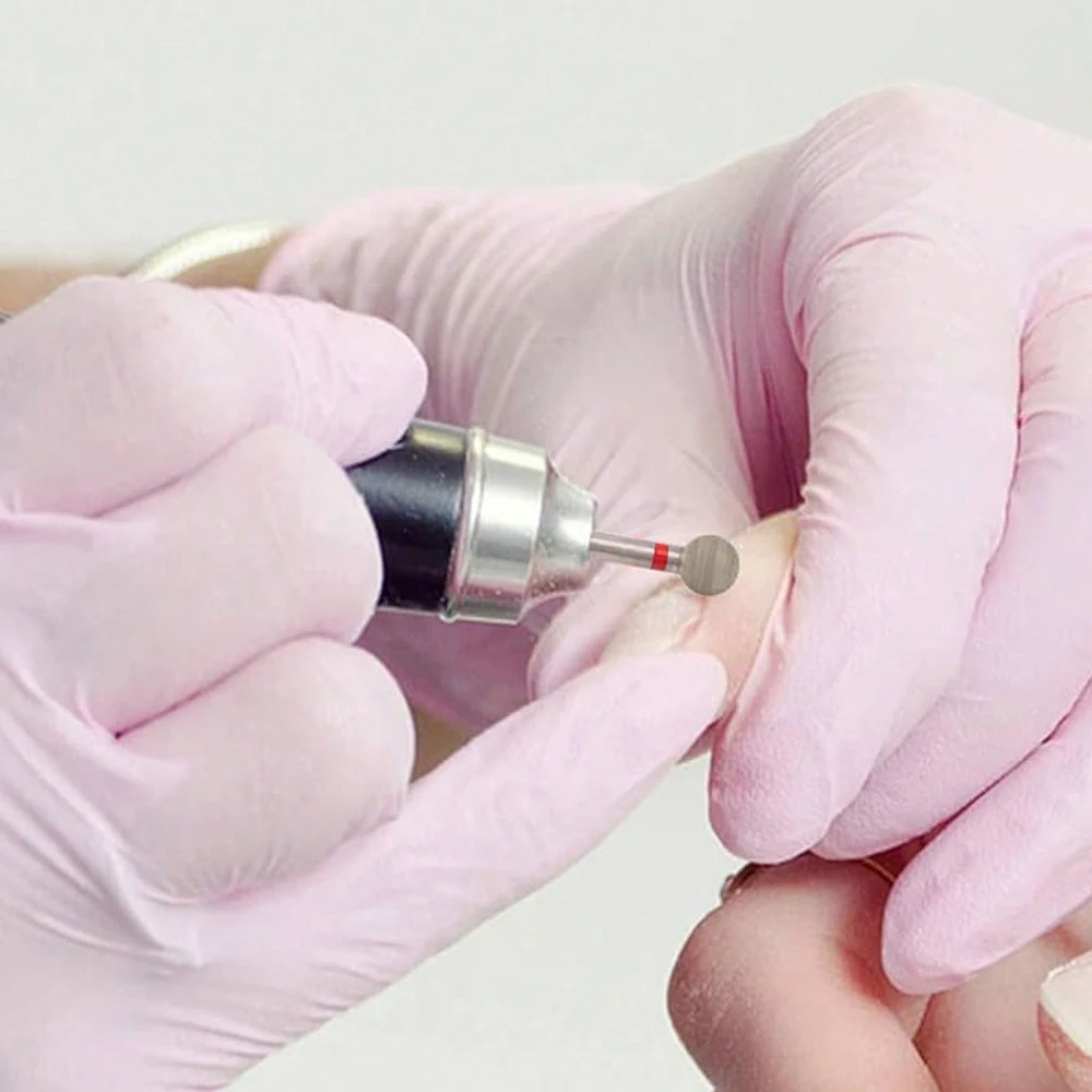 Broca para uñas con cabeza de bola limpia para cutículas de diamante, 2 uds., para máquina eléctrica, perfecta para pulido de Gel, manicura acrílica, pedicura y cutícula