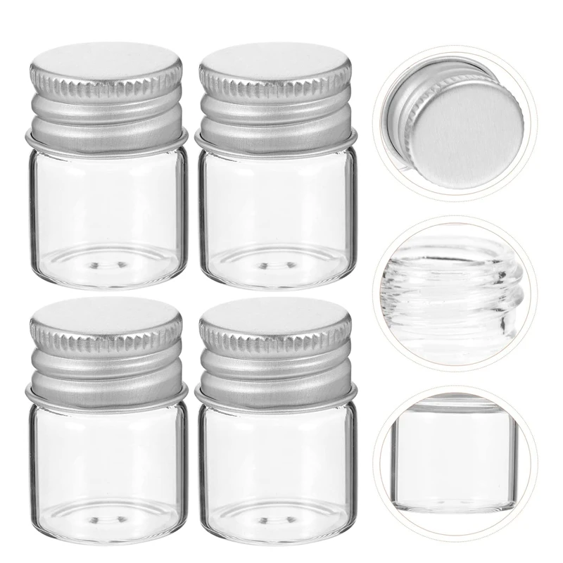 5ml 6ml 7ml 10ml 15ml 25ml 30ml glass jar with aluminum lid empty glass bottle empty bottle small glass jar with screw cap