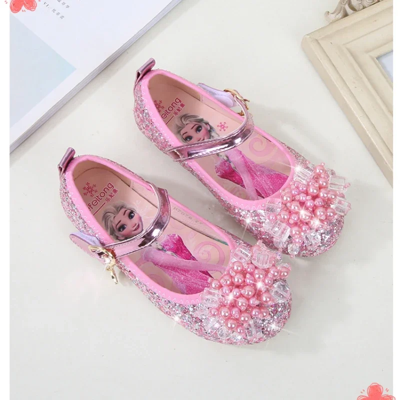 

Spring and Autumn Single Shoes FashionChildren's Shoes Party ShoesGirlsSoft Sole Ice and Snow Adventure Kids Crystal Girl Shoes