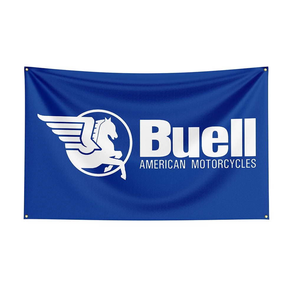 3x5ft buells bandeira poliéster impresso carro de corrida banner para decoração