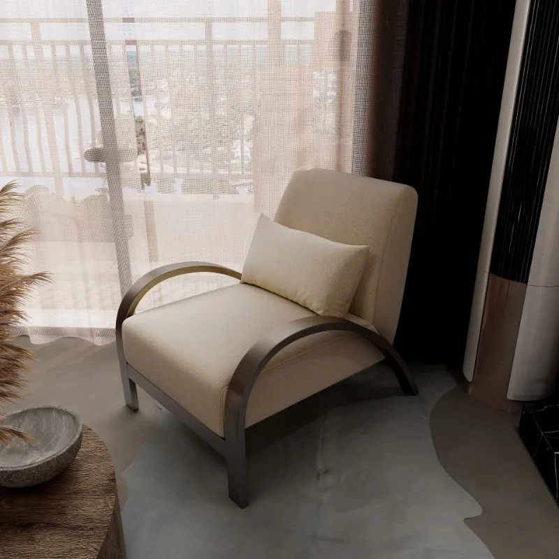 

Nordic simple small apartment light luxury living room bedroom sofa chair leisure single chair