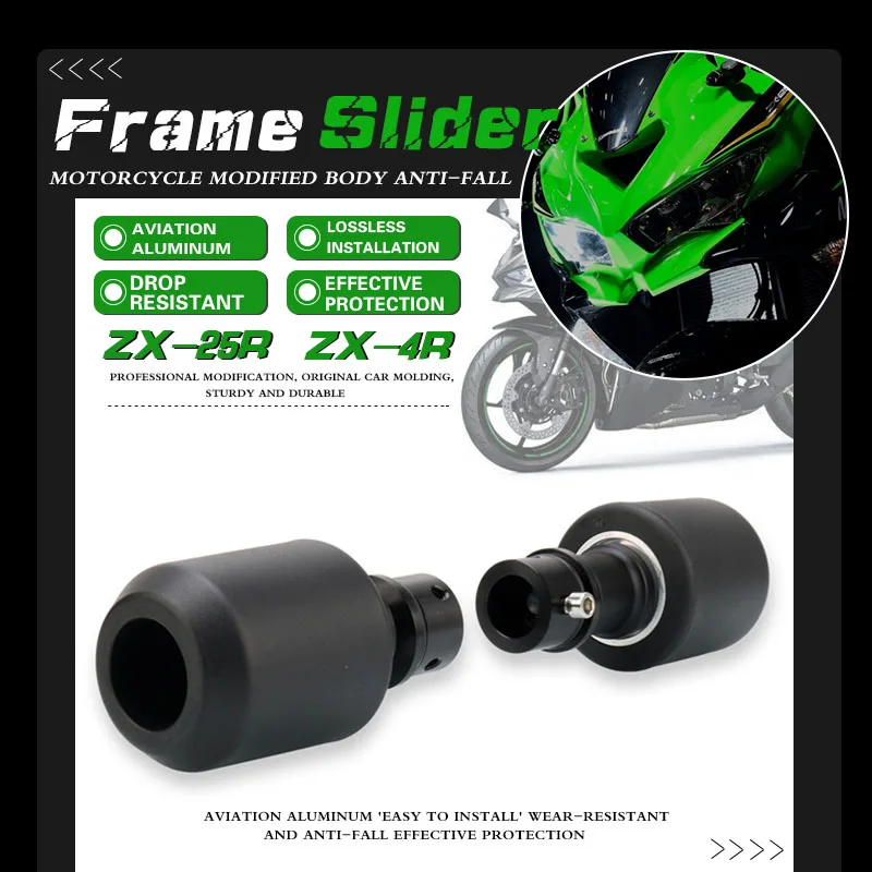 For ZX-4R ZX-25R ZX 4R ZX-4RR 2023 Motorcycle Falling Protection Frame Slider Fairing Guard Anti Crash Pad Protector