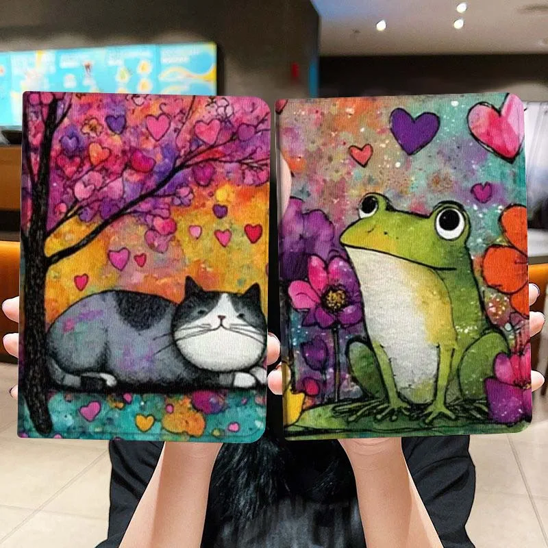 

Colorful Cartoon Cat Frog For Honor Pad 8 V8 9 GT MagicPad 13 3 2 Tab MatePad Pro Air 12 X 12.6 Foldable Tablet Case Gift