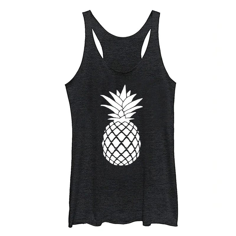 Pineapple Tank Top Vacation Tanks Womens Fashion Cartoon Tank Tops Casual Print Back Tank Women Classic