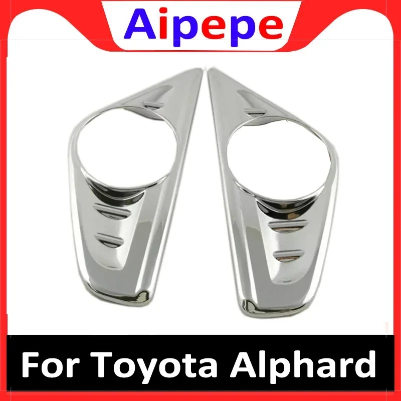 

For Toyota Alphard Vellfire 2016-2018 2019 Chrome External Front and Rear Foglight Lamp Cover Trim Fog Light Car Acessories 4pcs