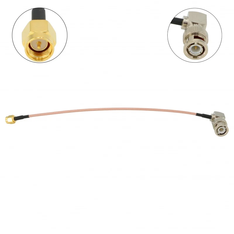 SMA to BNC Cable Pigtail SMA Male to BNC Male right angle 90-Degree Adapter Using RG316 Jumper RF Coaxial Cable