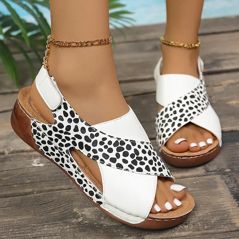 

Fashion Women's Shoes Summer Printing Wedges Sandals Women Large Size Platform Sandles Comfortable Beach Sandals Sandalias Mujer
