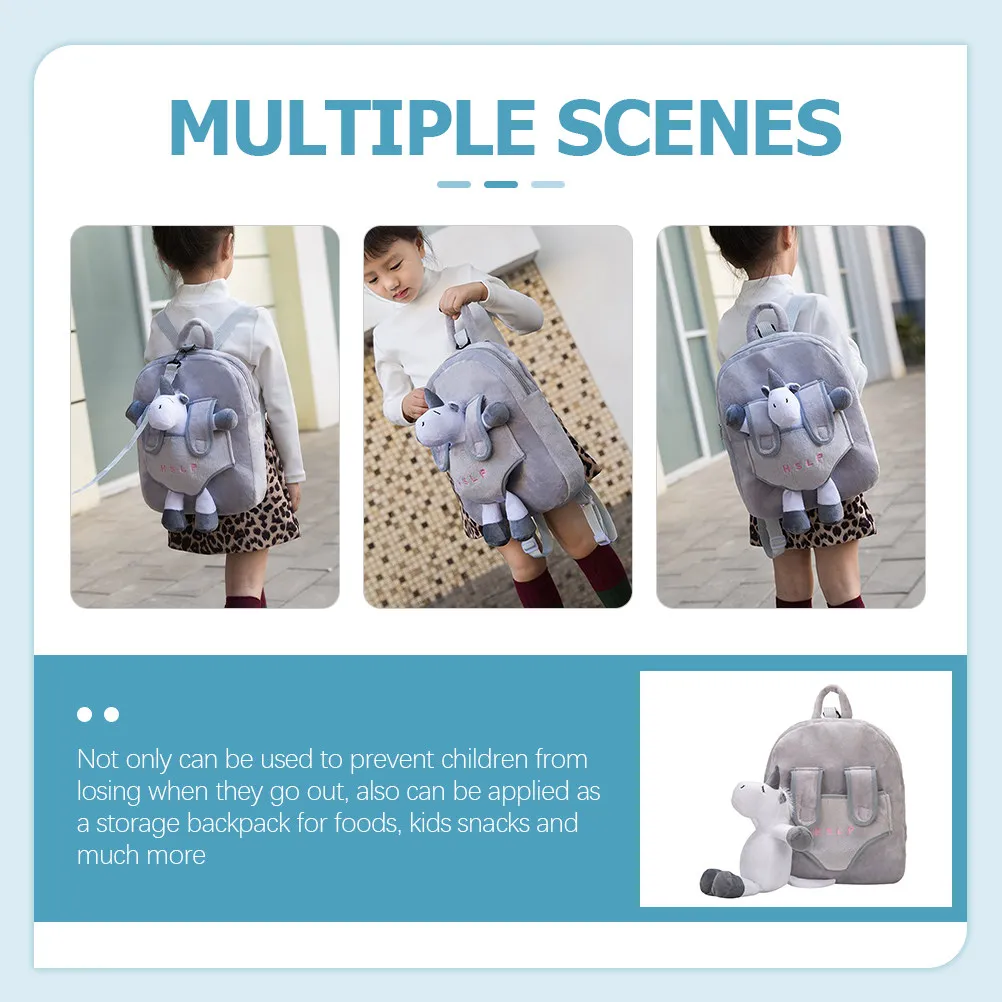 

Unicorn Toddler Backpack with Adjustable Leash Harness for Boys Girls Safe Supermarket Park Playground Anti Lost