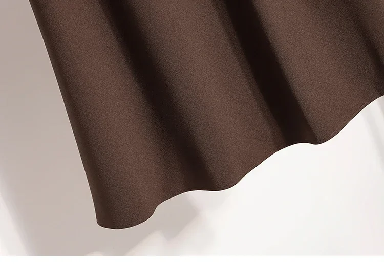 Koreanischer Stil, einfarbig, hohe Taille, elastischer Bund, Damen-A-Linien-Röcke, Alltagskleidung, Frühjahr/Herbst 2026, neu, elegant, vielseitig. – Detail 30