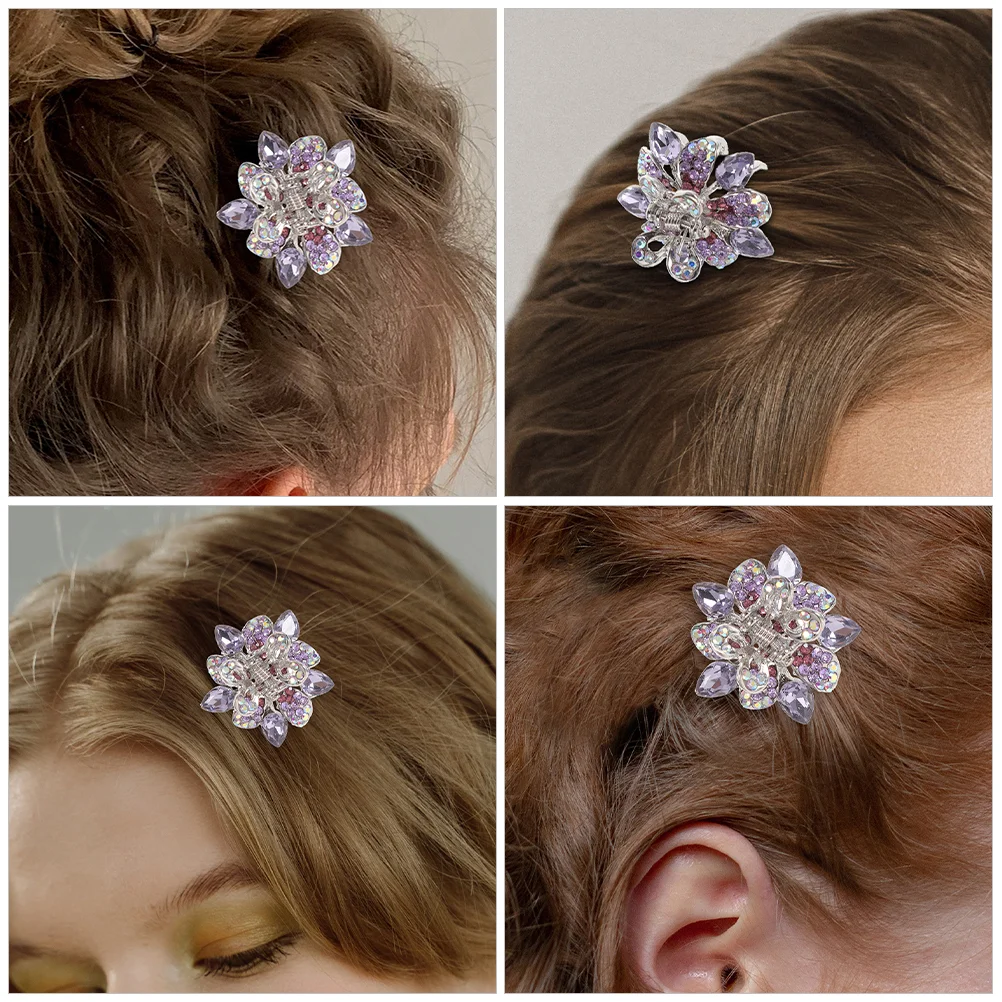 2 Pcs Diamond Gripper Baby Girl Hair Clips Kids Girls Accessories Jewelry Claw Small for Child