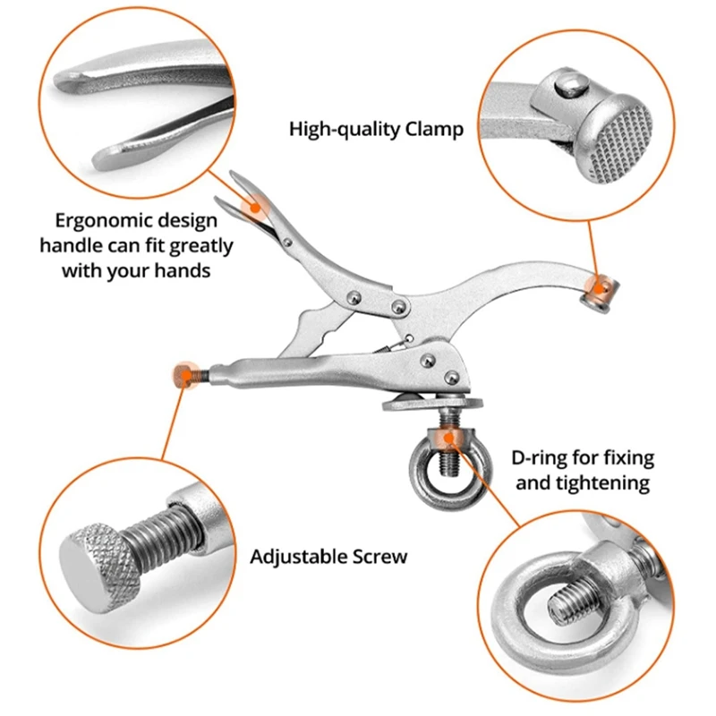 

9-Inch Power Tongs Strong Pliers Hold Down Clamp Fixed Clamp Bit Pressure Locking Clamp