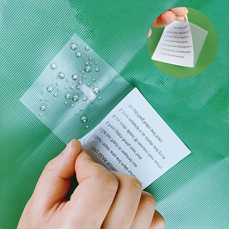 5/10Pcs Outdoor Tool Waterproof TPU Sticker Transparent Patch Repair Kit For Air Mattress, Swimming Ring, Tent, Canvas Canopy image 3