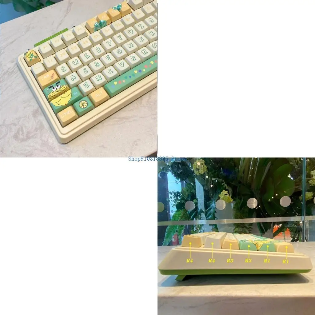 Lemon PBT-Sublimation Keycaps Gaming Keyboards High Hardness Keycaps