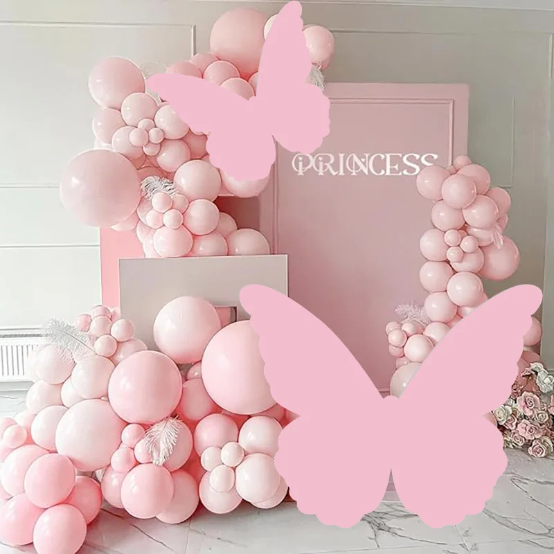 30/60/90cm Pink Butterfly Foam Board for Girl Birthday Party Backdrop DIY Decor Baby Shower Wedding Princess Party Theme Cuout