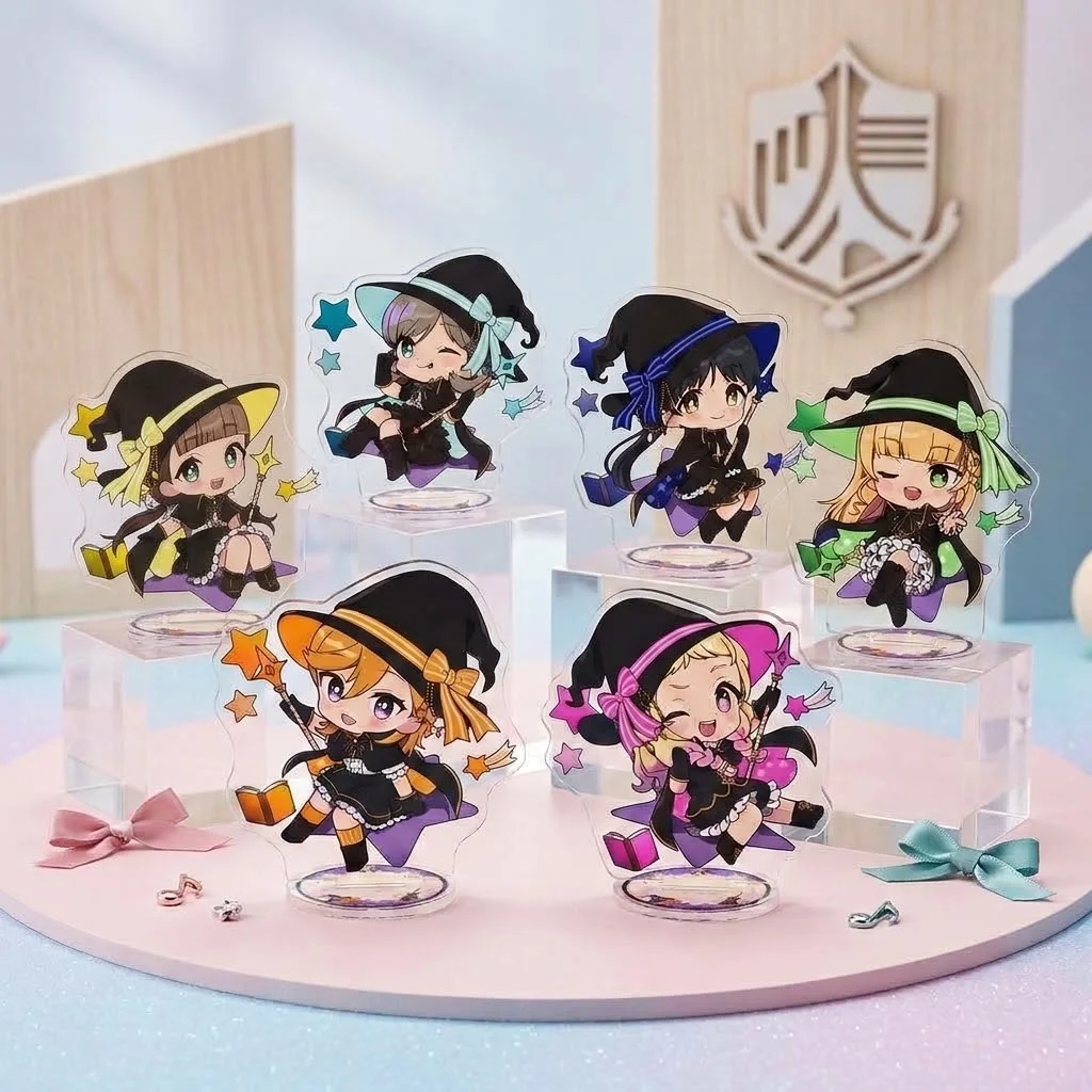 Anime LoveLive Superstar Acrylic Stand Keychain 10CM Chibi Halloween Witch Tang Keke Heanna Sumire Desk Decor Fan Collection