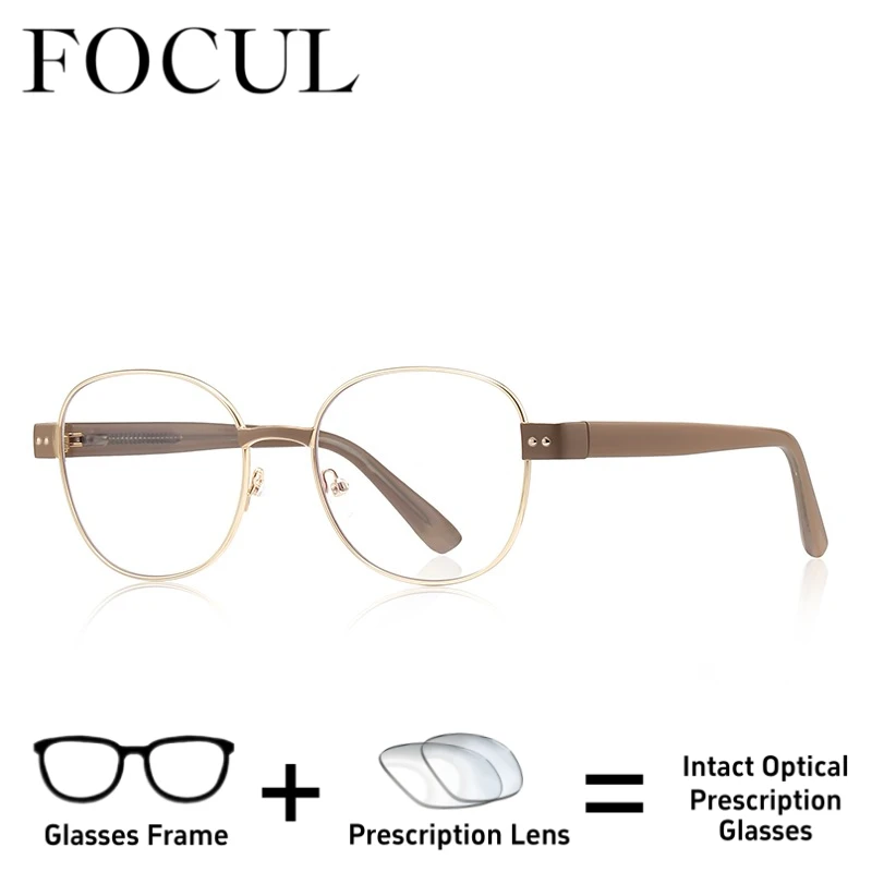 

FOCUL New Design Photochromic Myopia Eyeglasses Vision Correction Anti Blue Ray Glasses Customized Prescription Optical Eyewear