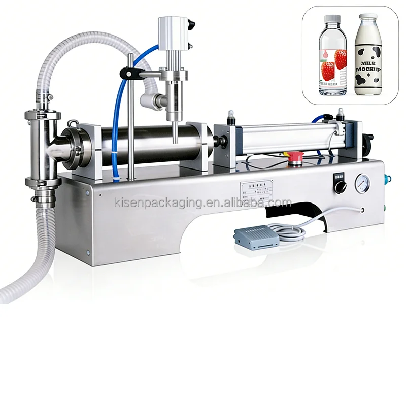 Semi-Automatic Horizontal Pneumatic Filling Machine - Multi-Liquid Quantitative Machine