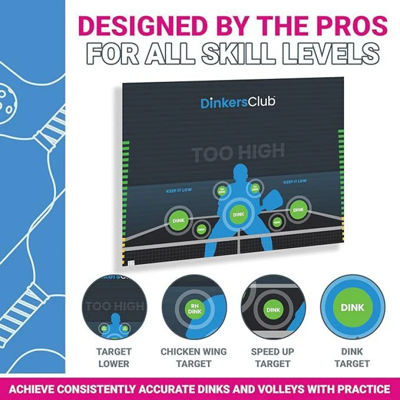 SONGYI Pickleball Training Practice Wall Stickers Pickleball Dink Pad Practice Board Poster for Outdoor & Indoor Court Use