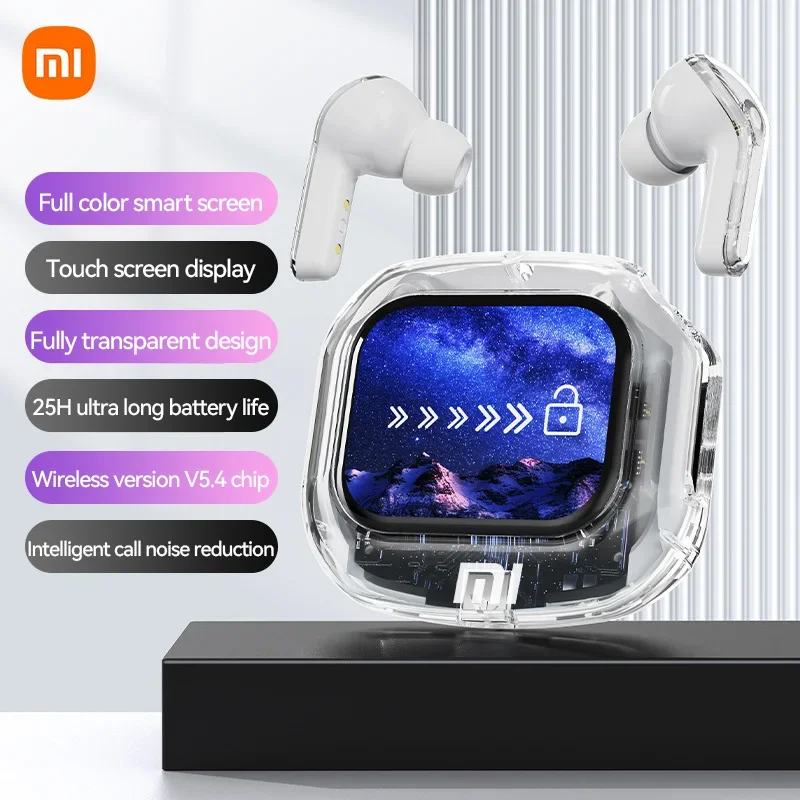 Xiaomi MIJIA Q20 ANC Wireless Earbuds LED Screen Noise Cancelling Bluetooth Headphones Sports earphones With Mic For Android iOS