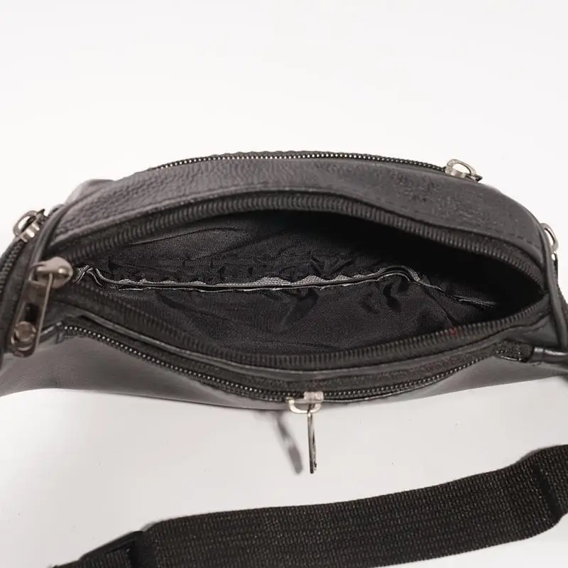 Herren-Gürteltasche aus PU-Leder, Hüfttasche, Kunstleder-Bauchtasche, modische, luxuriöse kleine Umhängetasche für Männer – Detail 16