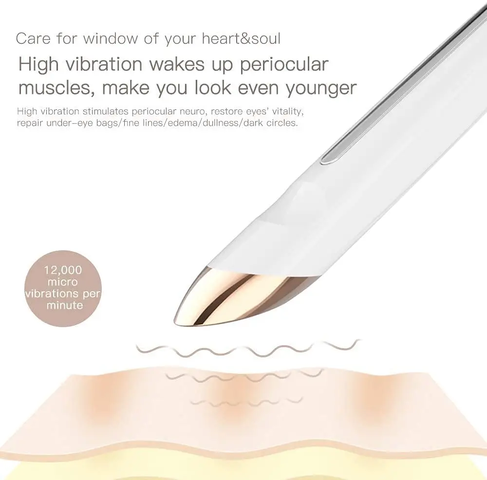 ขายร้อน 2023 ไฟฟ้าไร้สายอุปกรณ์นวดตา Anti-Wrinkle Eye Anti-Puffiness นวดสําหรับ Eye และ Lip