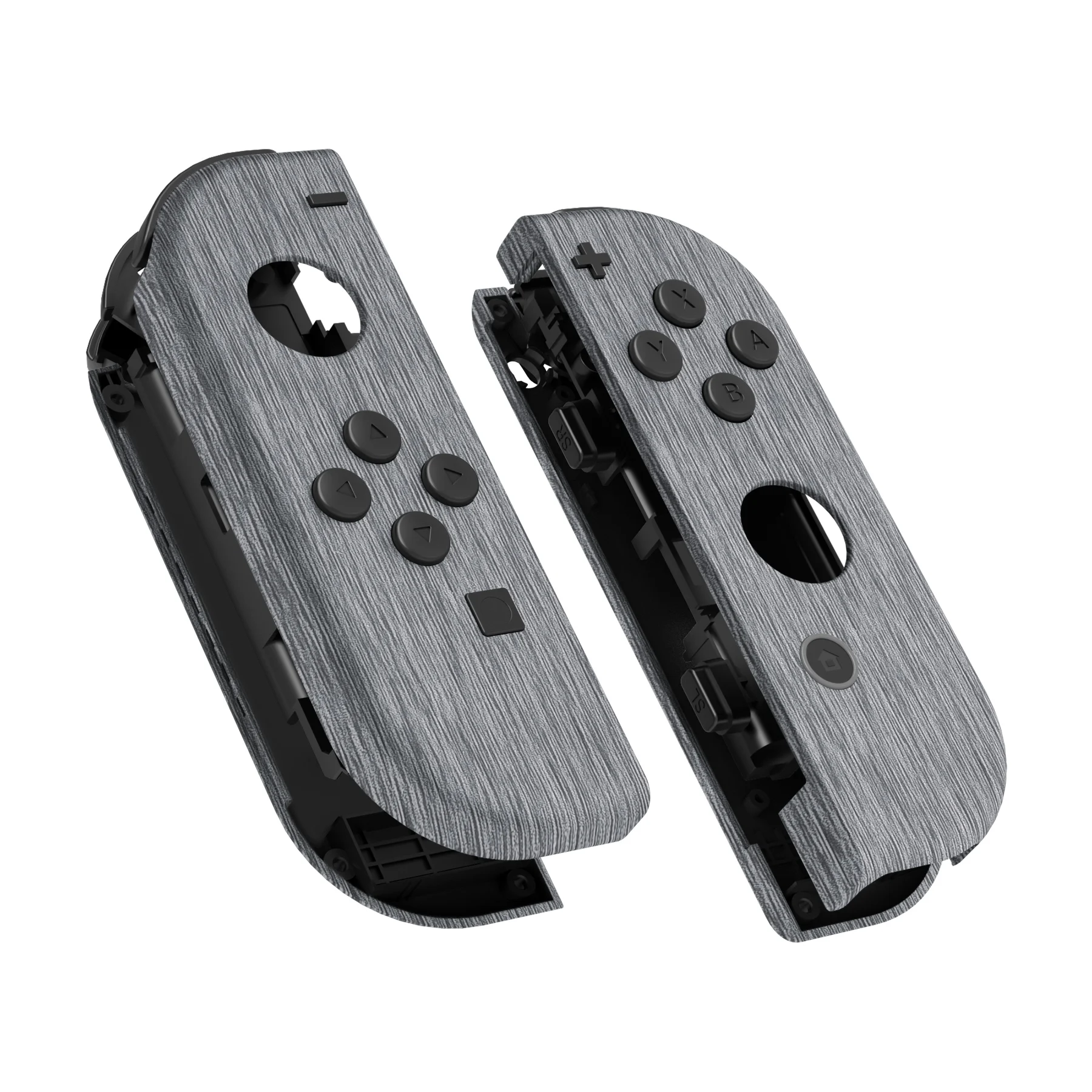 eXtremeRate Custom Patterned Controller Housing Shell Case with Full Set Buttons for NS Switch JoyCon & OLED Joycon - Wood Grain