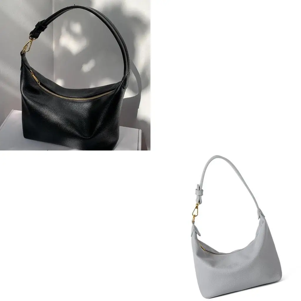 

D46D Compact Women's Bucket Bag PU Leather Handbag Shoulder Bags Armpit Purse