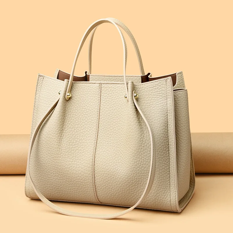 

Luxury Designer Women's Shoulder Bag High-Quality Leather Large Capacity Commuter Tote Handbag Fashionable Female Purse