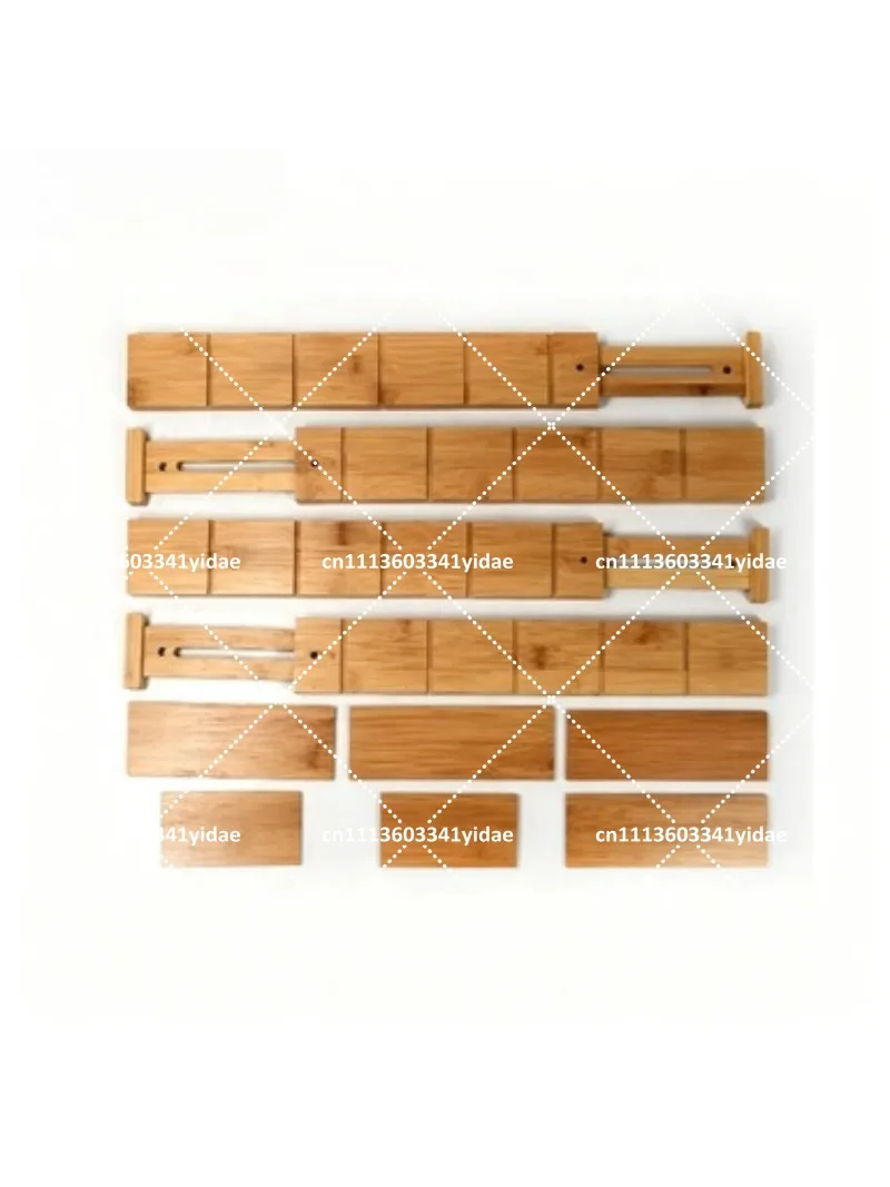Adjustable Bamboo Drawer Divider Expansible Organizer for Kitchen Storage Shelves
