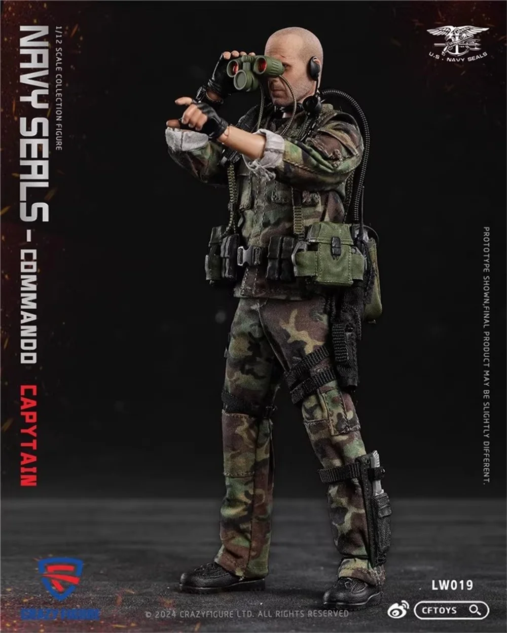 CFTOYS Crazy Figure LW019 US. Special Mission Soldier Captain Jason Komplettset bewegliche Actionfigur ca. 6" Geschenk für Fans 1/12