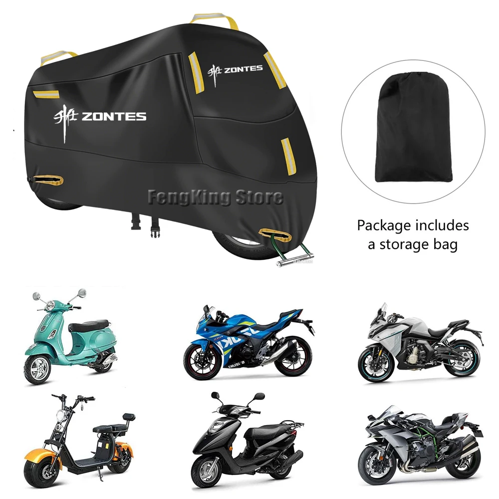 

For ZONTES 368G ADV G1-125 350 GK ABS GK-125 Motorcycle Cover UV Protective Dustproof Snowproof Outdoors Rain Waterproof Cover
