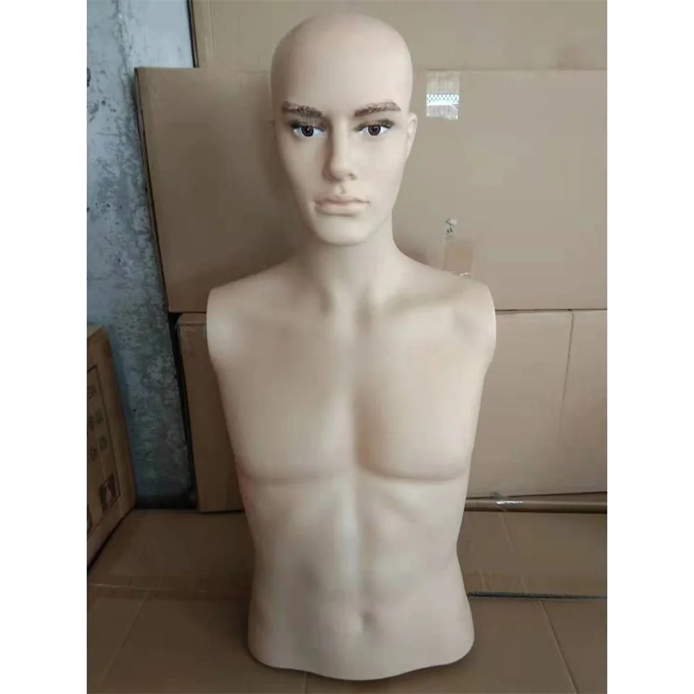 Plastic Half Body Male No Hand Clothing Art Mannequin, Display Sewing, Female Model Props Upper, Can Be Removed Installed, C047