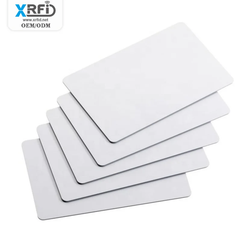 100PCs a lot high quality 13.56MHz PVC NFC blank card glossy white RFID card for thermal printer