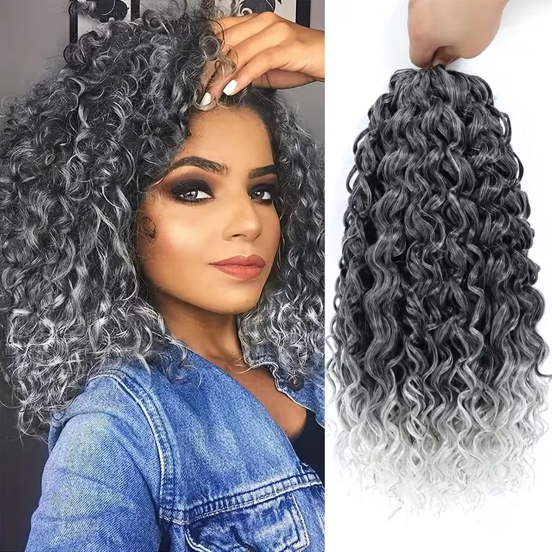10 Inch GoGo Curl Crochet Hair,1 Pack Women's Curly Beach Waves, Water Wave Braids Synthetic Extensions view 6