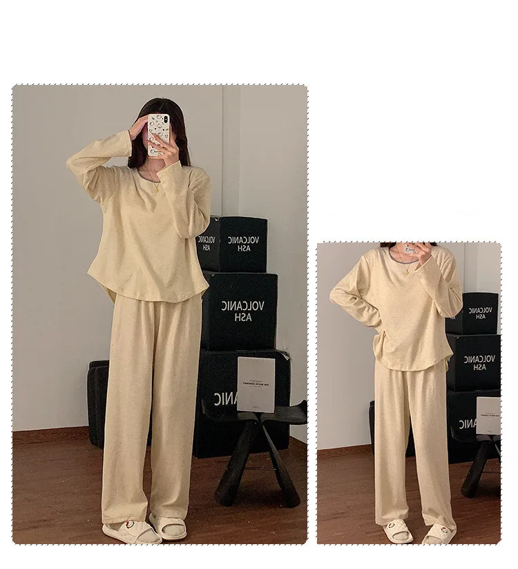 منامة النساء الشتاء المتسكعون مجموعات امرأة الكورية وسادة الصدر بنطلون علوي دعوى رقيقة المخملية ربيع الخريف ملابس خاصة بيجامة المنزل