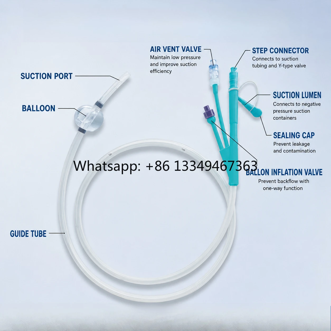 Bowel Obstruction Catheter Set Nasal  Anal Type Medical GI Decompression Tube Kit