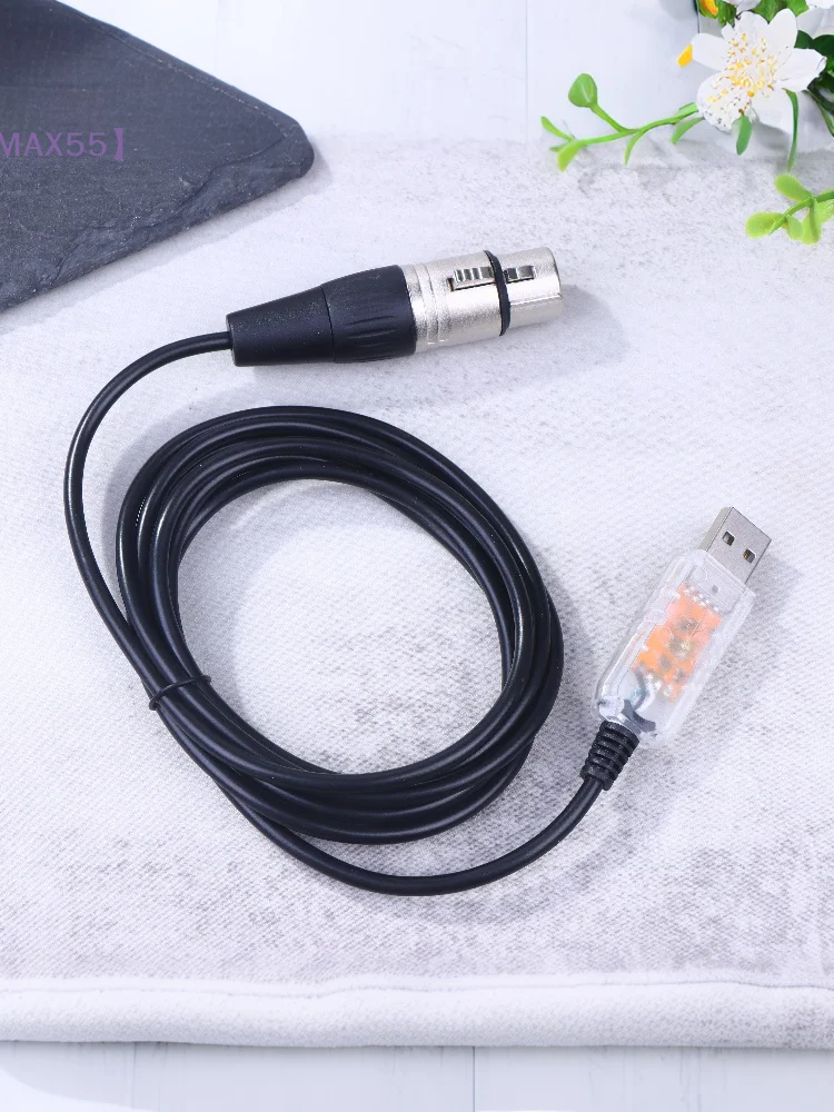 【MAX-55】USB To DMX Interface Adapter QLC DMX512 Computer PC Stage Lighting Controller Dimmer