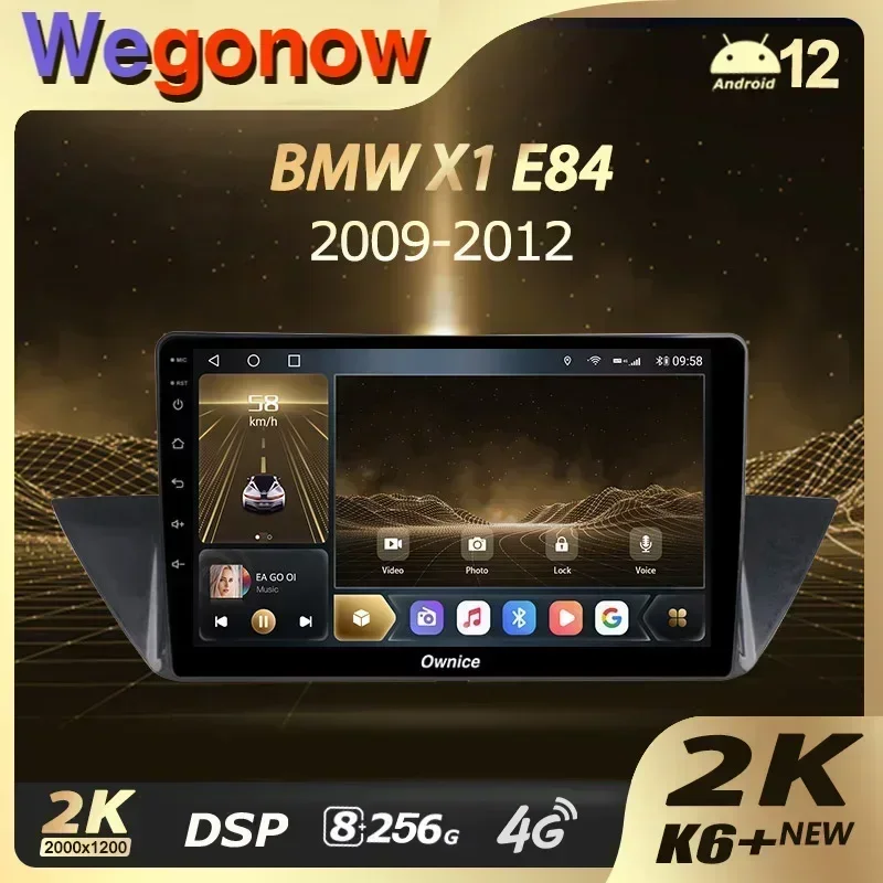 Ownice K6+ 2K for BMW X1 E84 2009 - 2012 Car Radio Multimedia Video Player Navigation Stereo GPS Android 12 No 2din DVD 8GB+256G