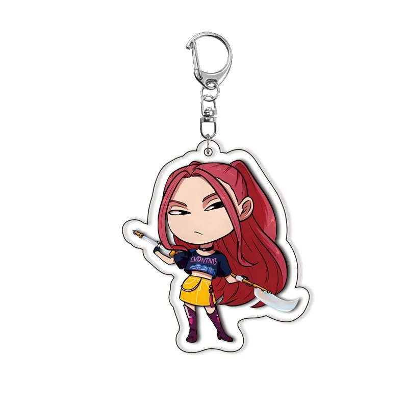 Anime kpop caçadores de demônios kawaii superstar zoe rumi mira chaveiro acrílico unters huntr/x bebê chaveiro caçador-x saco pingente 5cm