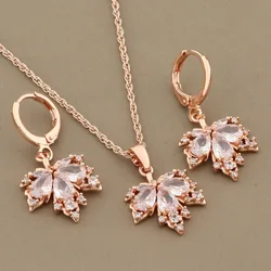 2023 Luxury Jewelry Sets Trend Modern Women's Earrings  585 Rose Gold Color High Quality Drop Earrings And Pendants Jewelry Sets